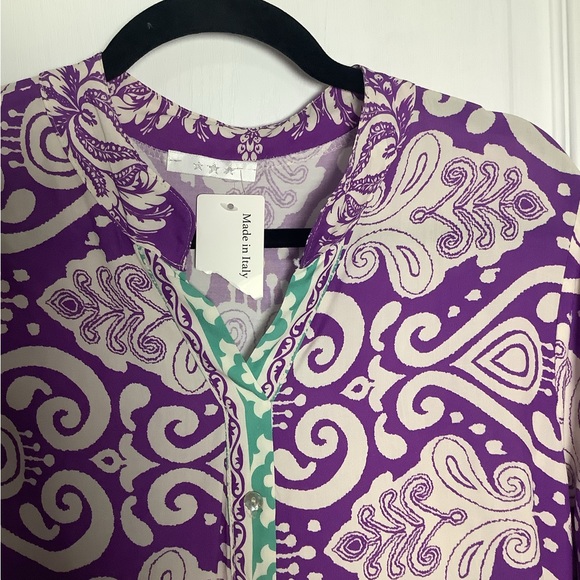 NWT Babydoll boho flowy mini dress made in Italy - Picture 8 of 11